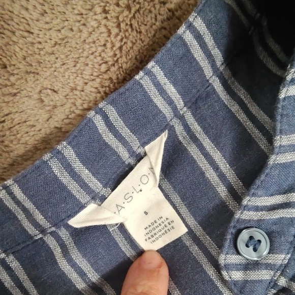 Blue Striped Maxi Dress - Picture 5 of 7